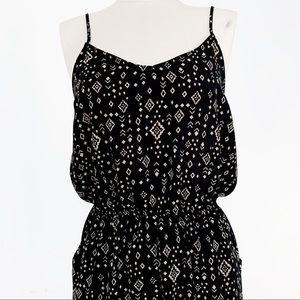 Forever 21 Black + Tan Tribal Jumpsuit Size S